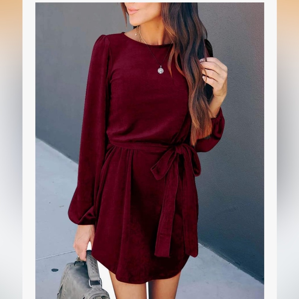 Velvet flowy dress